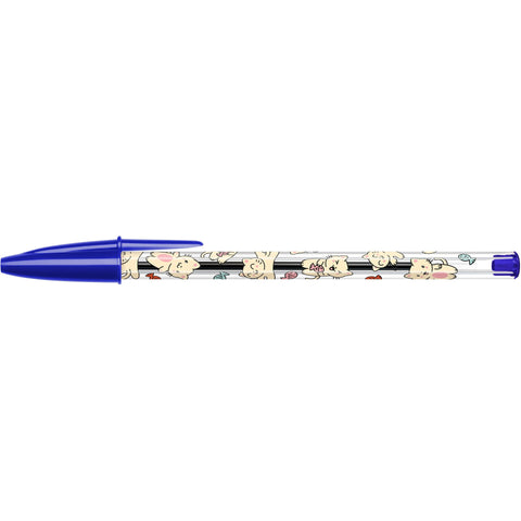 Esferográfica Cristal Kawaii Tinta Azul 3 Unidades Bic