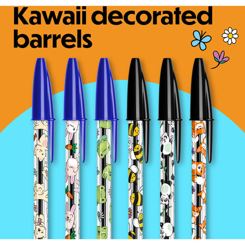Esferográfica Cristal Kawaii Tinta Azul 3 Unidades Bic