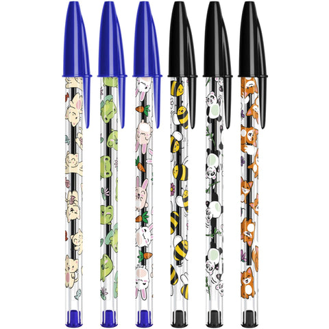 Esferográfica Cristal Kawaii Tinta Preta 3 Unidades Bic