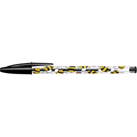 Esferográfica Cristal Kawaii Tinta Preta 3 Unidades Bic