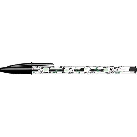 Esferográfica Cristal Kawaii Tinta Preta 3 Unidades Bic