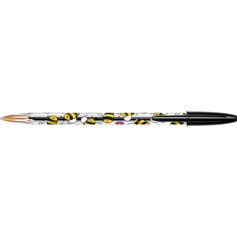 Esferográfica Cristal Kawaii Tinta Preta 3 Unidades Bic