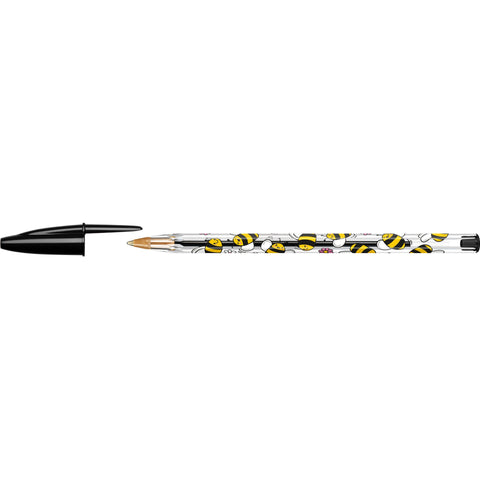 Esferográfica Cristal Kawaii Tinta Preta 3 Unidades Bic