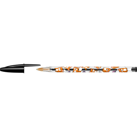 Esferográfica Cristal Kawaii Tinta Preta 3 Unidades Bic