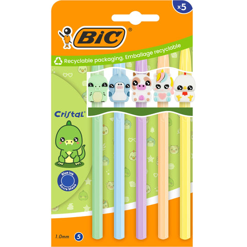Esferográfica Cristal Figurine 5 Unidades Bic