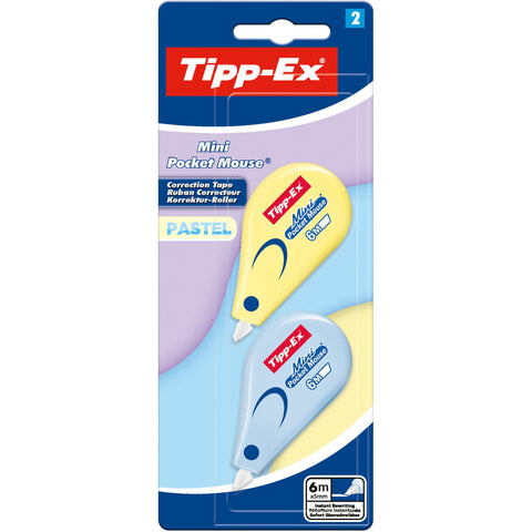 Fita Corretora Mini Pocket Mouse Pastel 2 Unidades Tipp-Ex