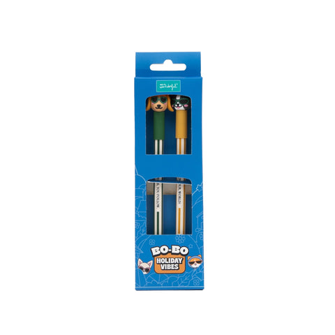Conjunto Canetas Apag. Bo-Bo-Dachshund+Bulldog