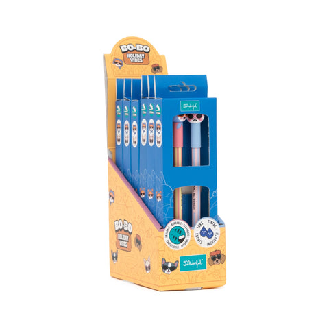 Conjunto 2 Canetas Apagar Bo-Bo-Gato+Chihuahua