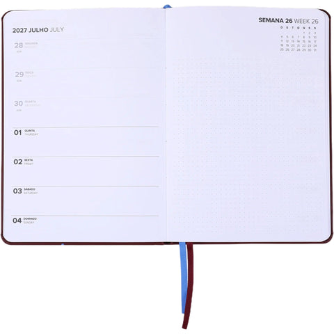 Agenda A5 2027 12 Meses Semanal Essential (várias opções) Note!