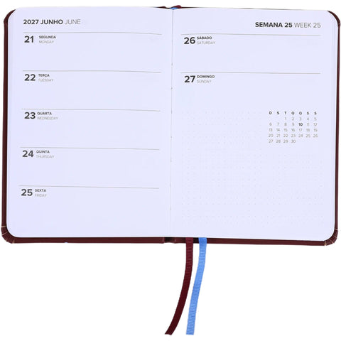 Agenda A6 2027 12 Meses Semanal Essential (várias opções) Note!