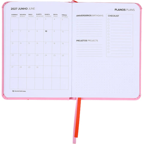 Agenda A6 2027 12 Meses Semanal Essential (várias opções) Note!