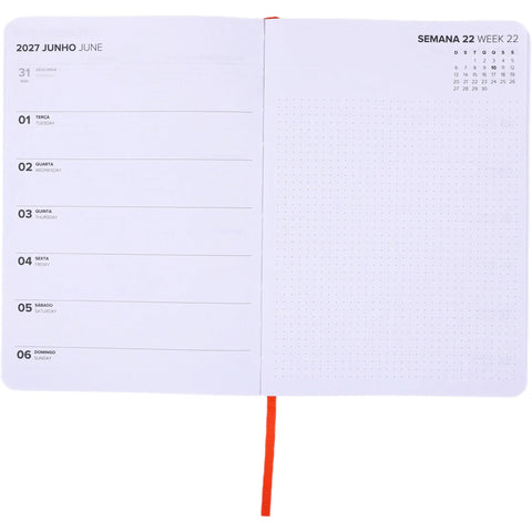 Agenda A5 2027 12 Meses Semanal Chess (várias opções) Note!