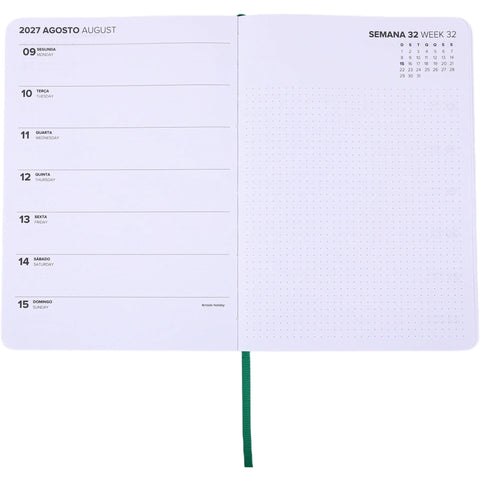 Agenda A5 2027 12 Meses Semanal Chess (várias opções) Note!