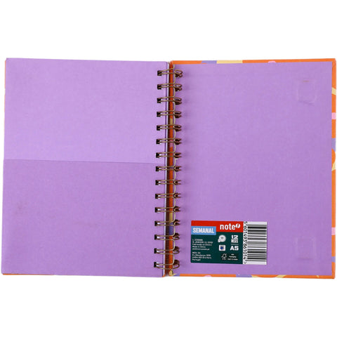 Agenda Espiral A5 2027 12 Meses Semanal Flowers (várias opções) Note!