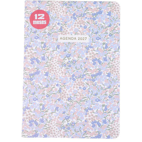 Agenda A5 2027 12 Meses Semanal Mini Flowers (várias opções) Note