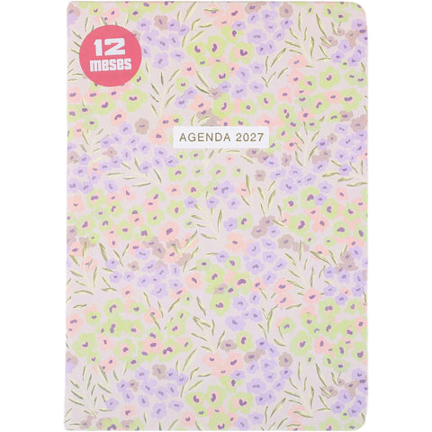Agenda A5 2027 12 Meses Semanal Mini Flowers (várias opções) Note