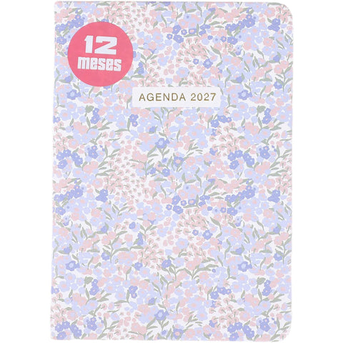 Agenda A6 2027 12 Meses Semanal Mini Flowers (várias opções) Note!
