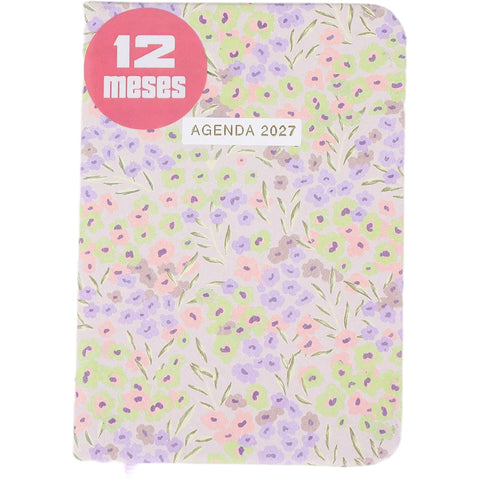 Agenda A6 2027 12 Meses Semanal Mini Flowers (várias opções) Note!