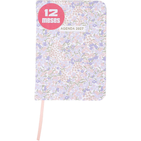Agenda Espiral A7 2027 12 Meses Semanal Mini Flowers (várias opções) Note!