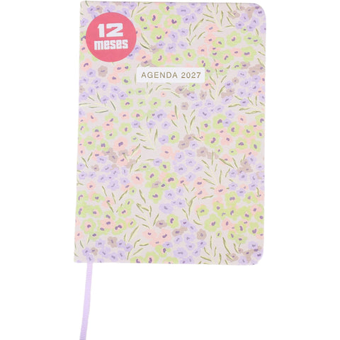 Agenda Espiral A7 2027 12 Meses Semanal Mini Flowers (várias opções) Note!