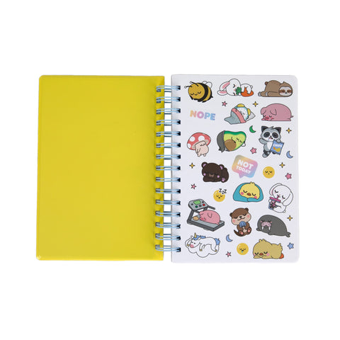 Caderno Formato A5 Squishy - Lazy Raccoon