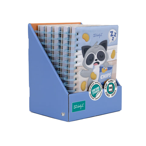 Caderno Formato A5 Squishy - Lazy Raccoon