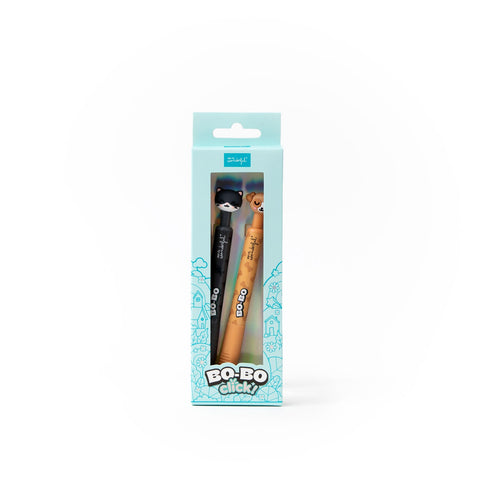 Conjunto 2 Canetas Apagar Bo-Bo-Gato E Cão