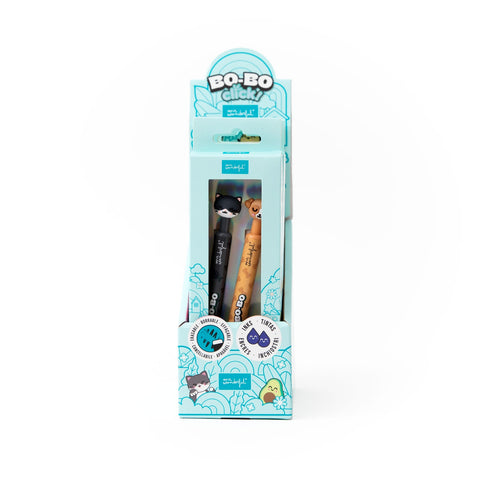 Conjunto 2 Canetas Apagar Bo-Bo-Gato E Cão