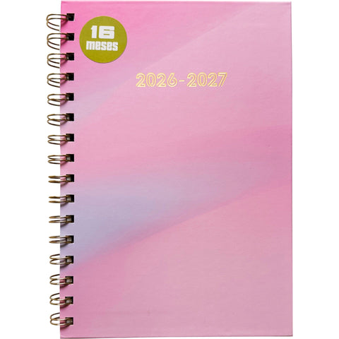 Agenda Espiral A5 26/ 27 16 Meses Semanal Iris (várias opções) Note!