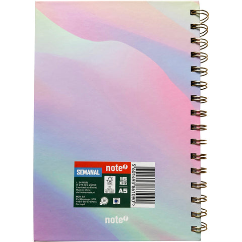 Agenda Espiral A5 26/ 27 16 Meses Semanal Iris (várias opções) Note!