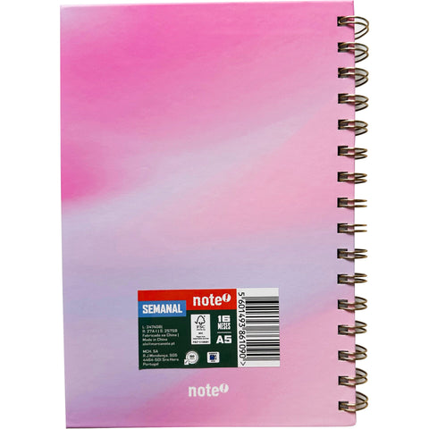 Agenda Espiral A5 26/ 27 16 Meses Semanal Iris (várias opções) Note!