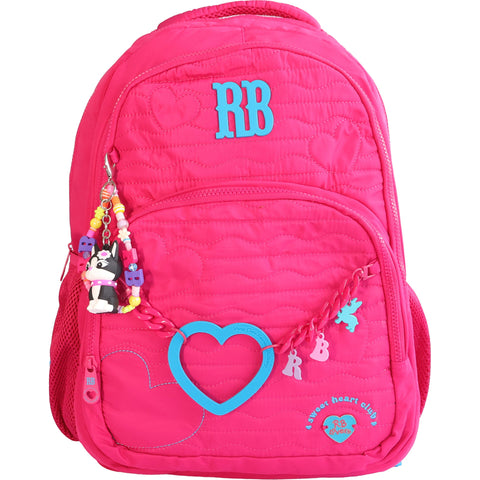 Mochila Corações Rosa Rebecca Bonbon