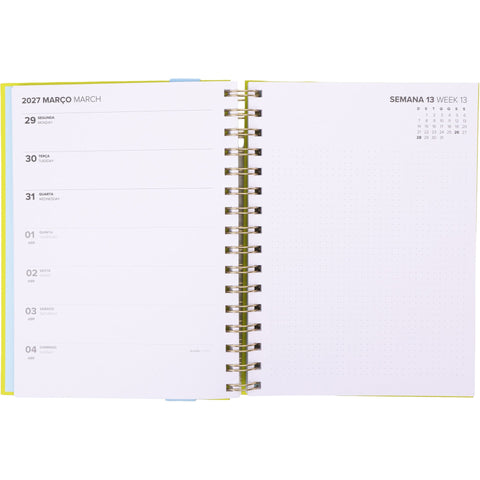 Agenda Espiral A5 26/27 16 Meses Semanal com Estojo Half (várias opções) Note!