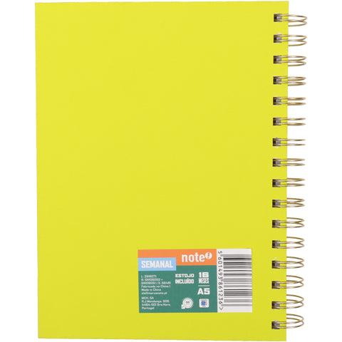 Agenda Espiral A5 26/27 16 Meses Semanal com Estojo Half (várias opções) Note!