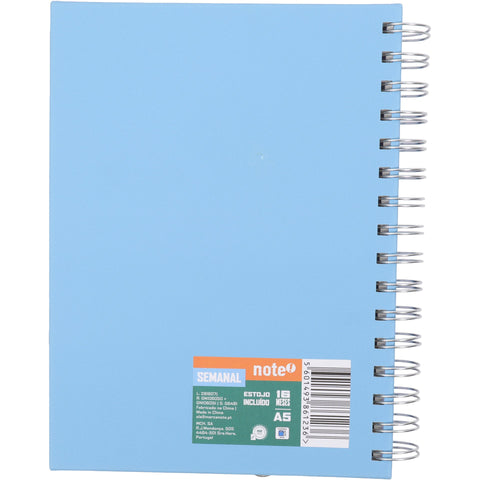 Agenda Espiral A5 26/27 16 Meses Semanal com Estojo Half (várias opções) Note!
