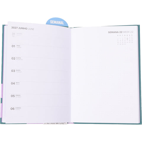 Agenda A5 2027 12 Meses Semanal com Esferográfica Story (várias opções) Note!