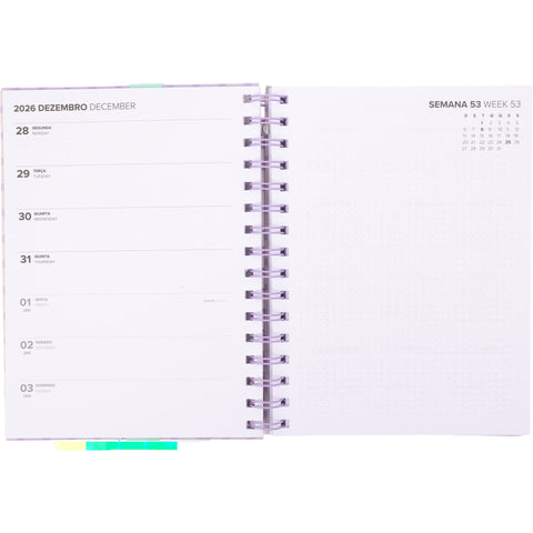 Agenda A5 26/27 16 Meses Semanal com Estojo e Sublinhadores Spring (várias opções) Note!