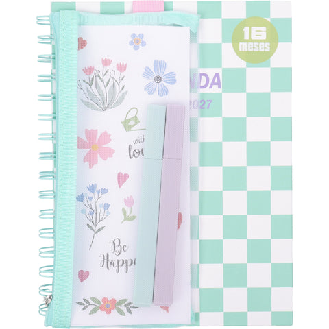 Agenda A5 26/27 16 Meses Semanal com Estojo e Sublinhadores Spring (várias opções) Note!