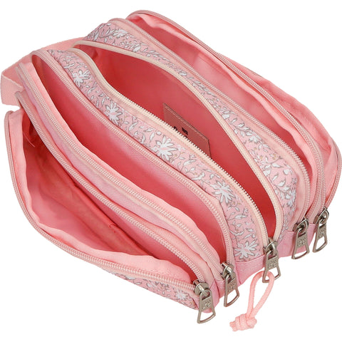 Estojo 5 Compartimentos Mia Rosa Claro Pepe Jeans