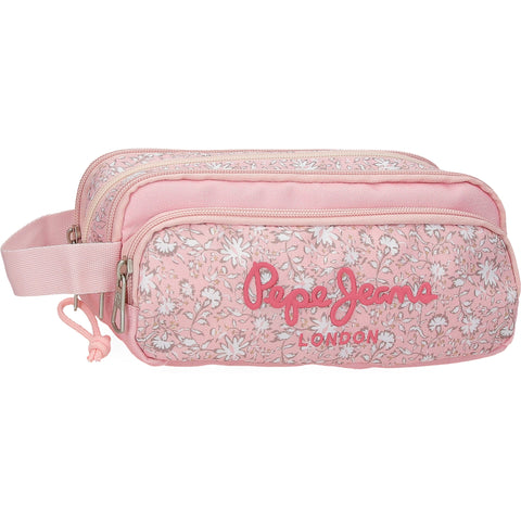 Estojo 5 Compartimentos Mia Rosa Claro Pepe Jeans