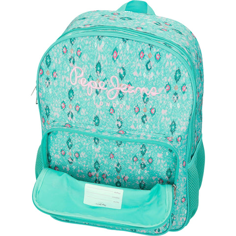 Mochila Dupla 40 Centímetros Sun Verde Turquesa Pepe Jean