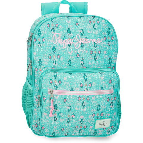 Mochila Dupla 40 Centímetros Sun Verde Turquesa Pepe Jean