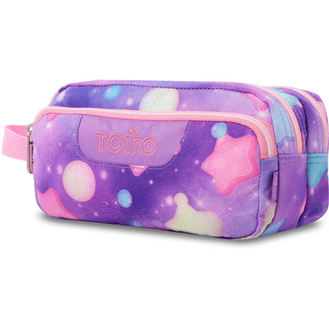 Estojo Duplo Estrelas Glitter Totto