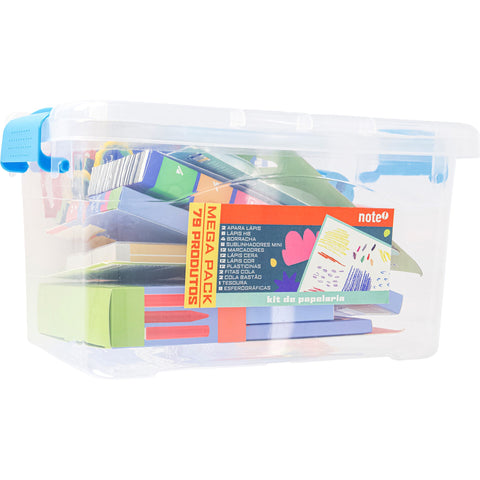 Mega Pack de Papelaria com 79 Artigos + Caixa Note!