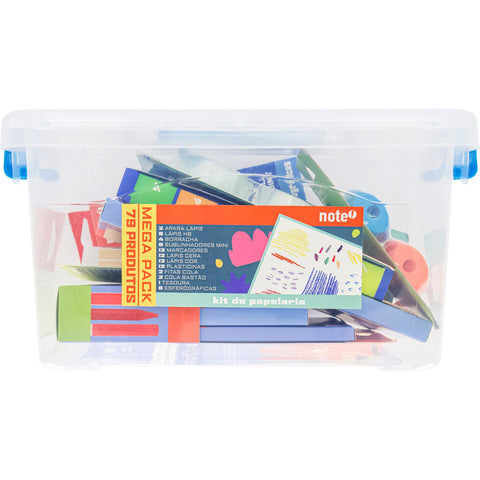 Mega Pack de Papelaria com 79 Artigos + Caixa Note!