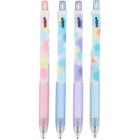 Esferográfica Tinta Gel Preta 0.5mm Pastel 4 Unidades Note!
