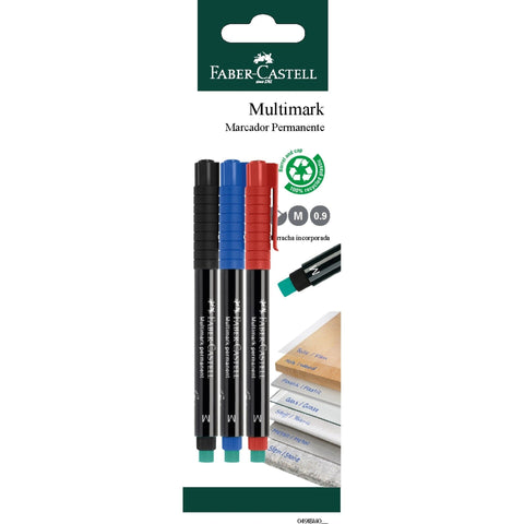 Marcador Permanente Multimark 3 Unidades Faber-Castell