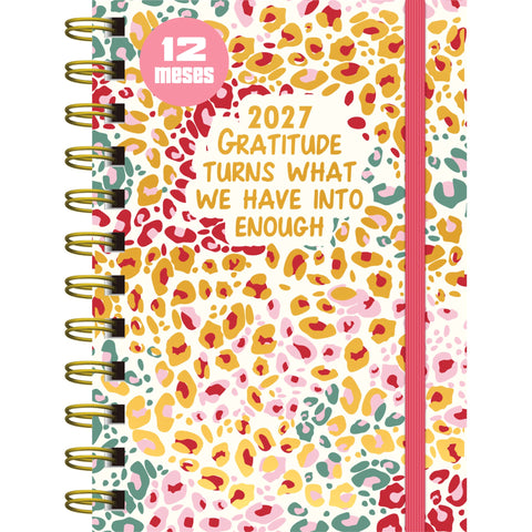 Agenda Espiral A6 2027 12 Meses Semanal Petals (várias opções) Note!