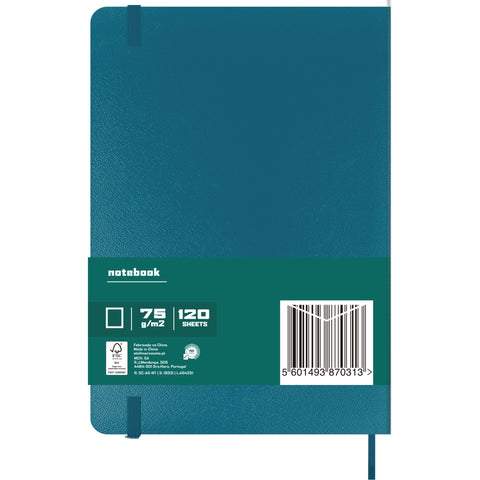Caderno Agrafado A5 Capa Dura com Elástico Liso (várias opções) Note!
