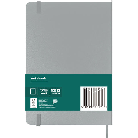 Caderno Agrafado A5 Capa Dura com Elástico Liso (várias opções) Note!